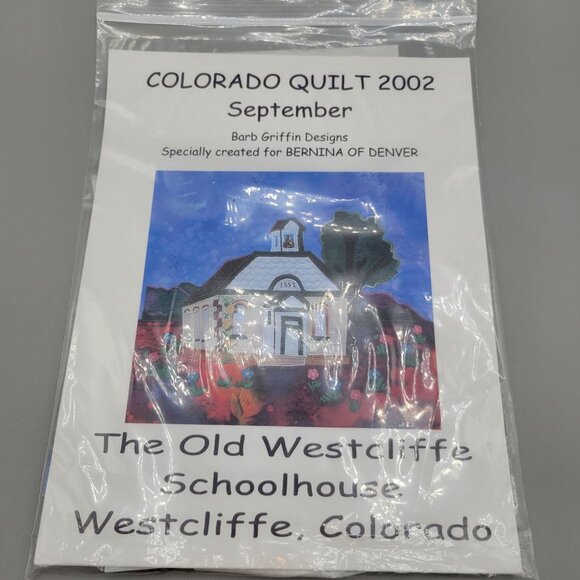 Colorado Quilt Block Pattern 2002 The Old Westcliffe Schoolhouse Bernina Denver - Picture 1 of 5
